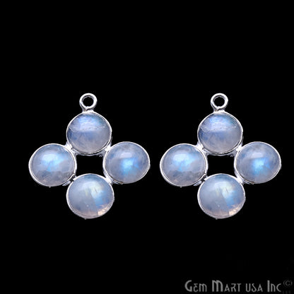 DIY Rainbow Moonstone 20x17mm Single Bail Chandelier Finding Component (Pick Your Metal) - GemmartUSA