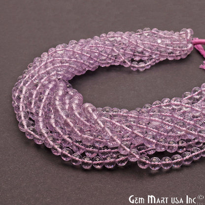 Pink Amethyst Round 6-7mm Crafting Beads Gemstone Strands 14INCH - GemMartUSA