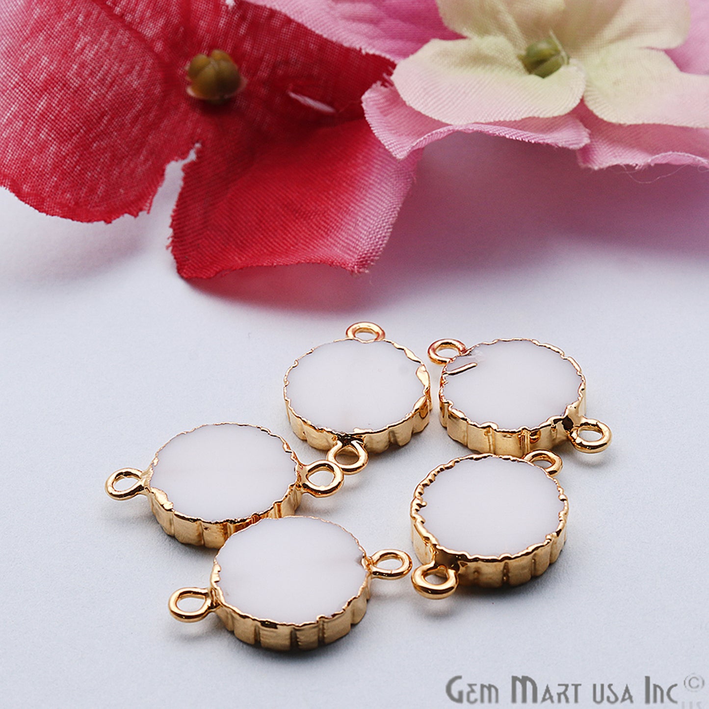 gemstone connector beads, gemstone connector pendant