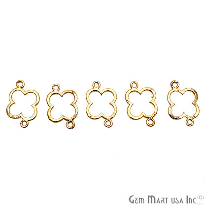 5 Pc Lot Clover Findings, Findings, Filigree Findings, Findings, Jewelry Findings, 23x17mm (50062) - GemMartUSA