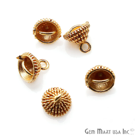 5pc Lot Gold Plated Handmade Ethnic Jewelry Charms - GemmartUSA