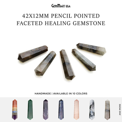 Pencil Pointed Spiritual Jewelry 42x12mm Healing Gemstone