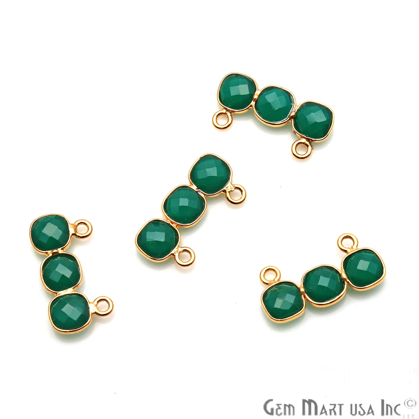 DIY Gemstone 20x10mm Gold Plated Chandelier Finding Component (Pick Your Gemstone) - GemMartUSA
