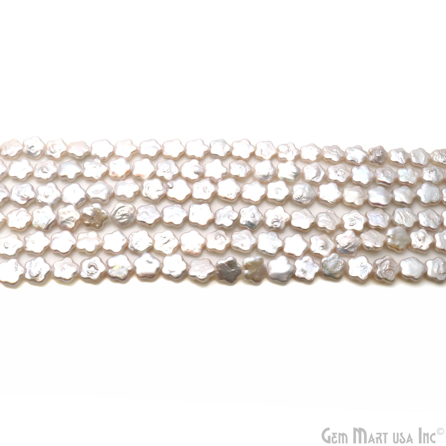 Pearl Rough Beads, 16 Inch Gemstone Strands, Drilled Strung Briolette Beads, Free Form, 10mm