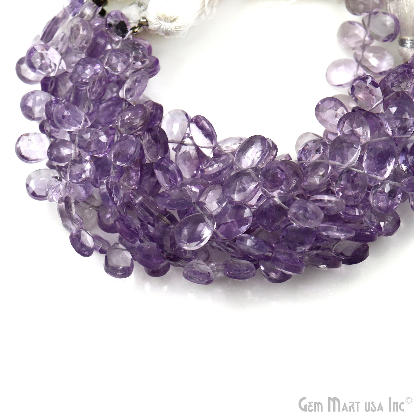 Amethyst Pears Beads, 7 Inch Gemstone Strands, Drilled Strung Briolette Beads, Pears Shape, 7x9mm