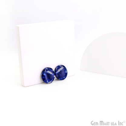 Sodalite Round Shape 20x18mm Loose Gemstone For Earring Pair