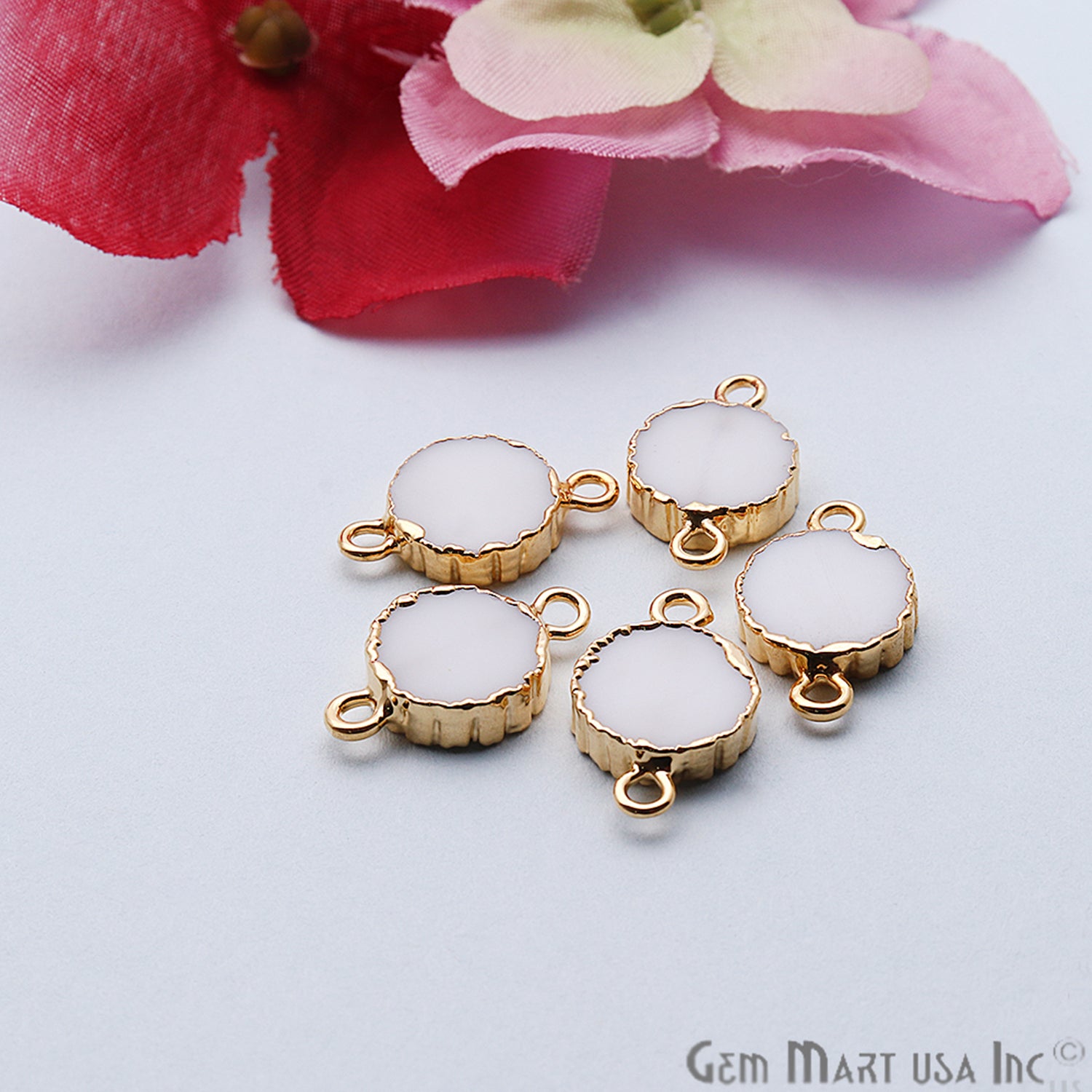 gemstone connector beads, gemstone connector pendant