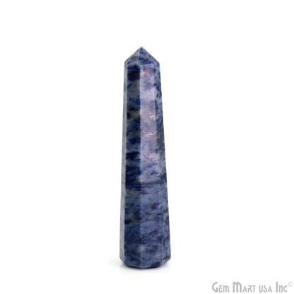 Sodalite Gemstone Jumbo Tower Crystal Tower Obelisk Healing Meditation Gemstones 4-5 Inch