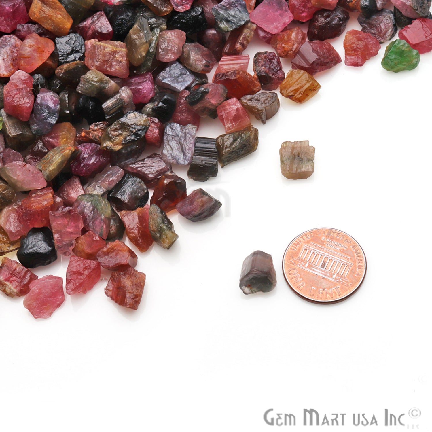 0.71oz Lot Multi Tourmaline Rough Tiny Loose Birth Gemstone - GemMartUSA