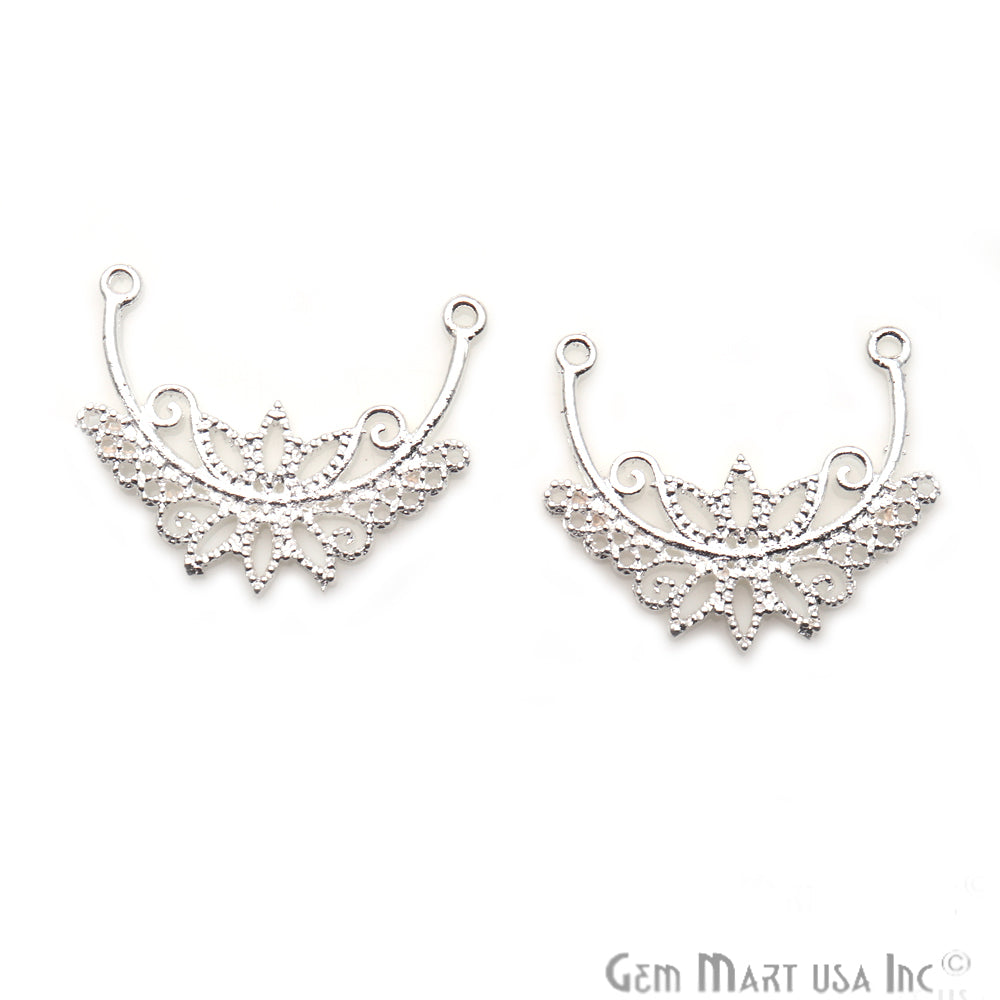 Crown Shape Findings, Filigree Findings, Findings, Jewelry Findings, 35x30mm (50058) - GemMartUSA