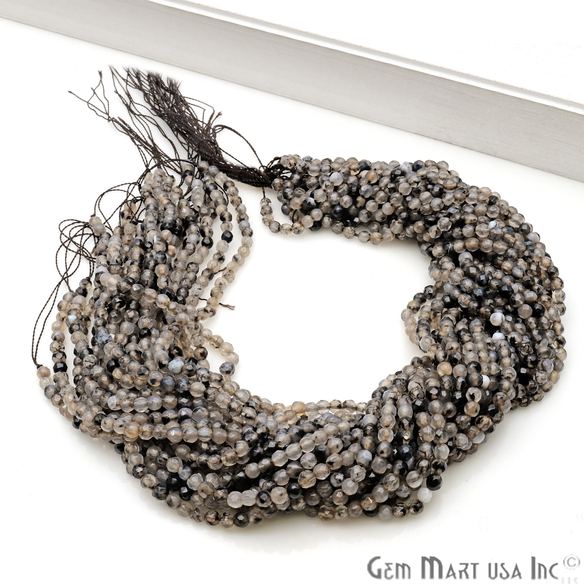 Rutile Jade 3-4mm Faceted Rondelle Beads Strands 14Inch - GemmartUSA