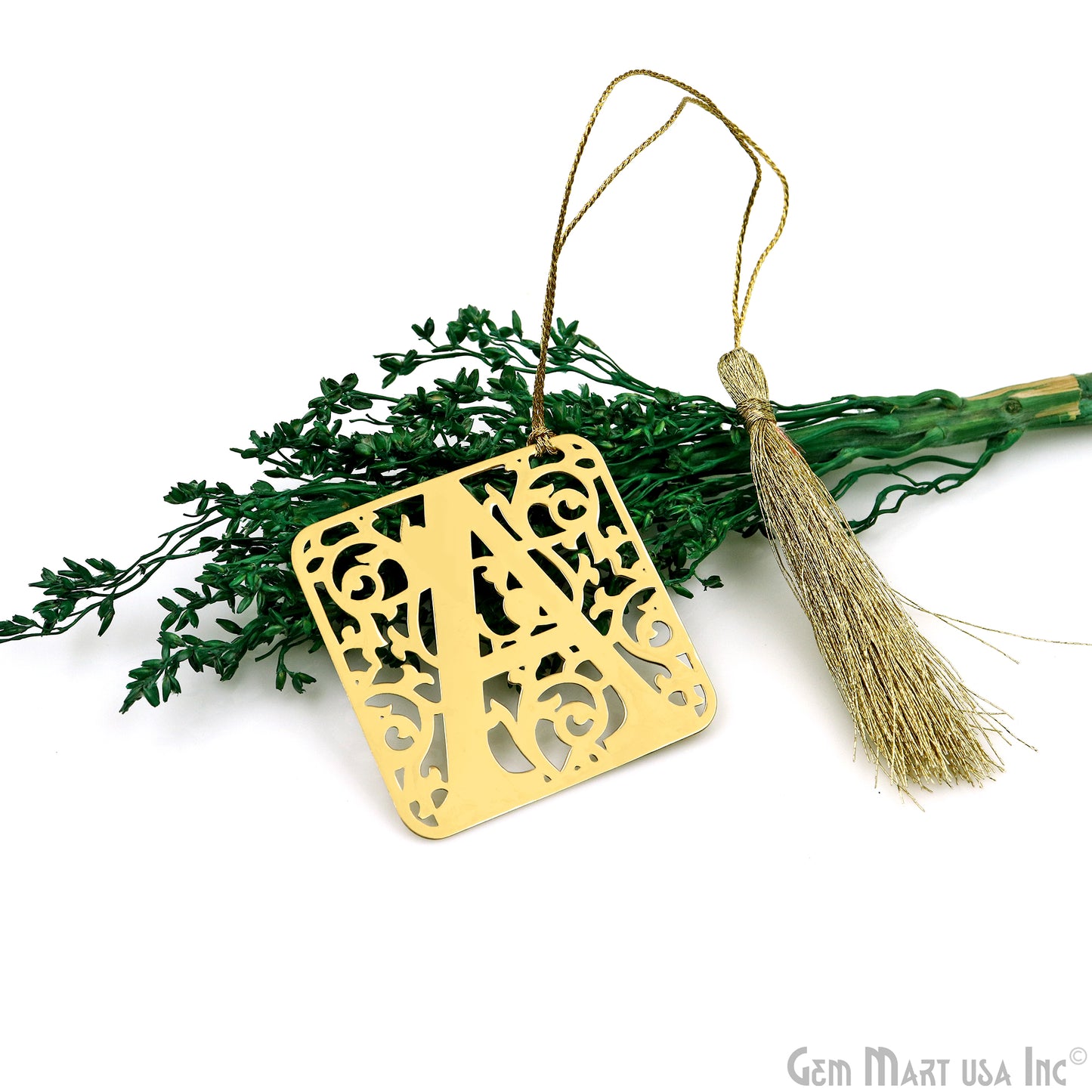 A Alphabet Bookmark With Tassel. Gold Plated Bookmark, Reader Gift, Handmade Bookmark, Page Marker, Aesthetic Gift, 50mm