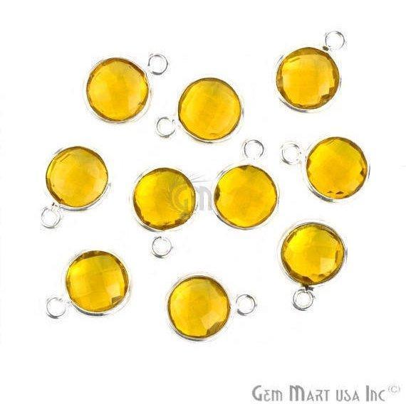 Round 8mm Single Bail Silver Plated Gemstone Connectors (Pick your Lot Size) - GemMartUSA