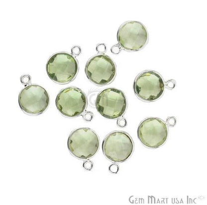 Round 8mm Single Bail Silver Plated Gemstone Connectors (Pick your Lot Size) - GemMartUSA