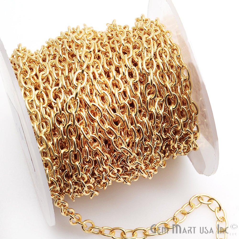 Link Finding Gold Plated Necklace Station Rosary Chain - GemmartUSA