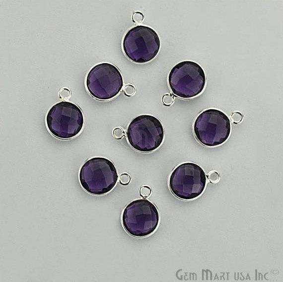 Round 8mm Single Bail Silver Plated Gemstone Connectors (Pick your Lot Size) - GemMartUSA