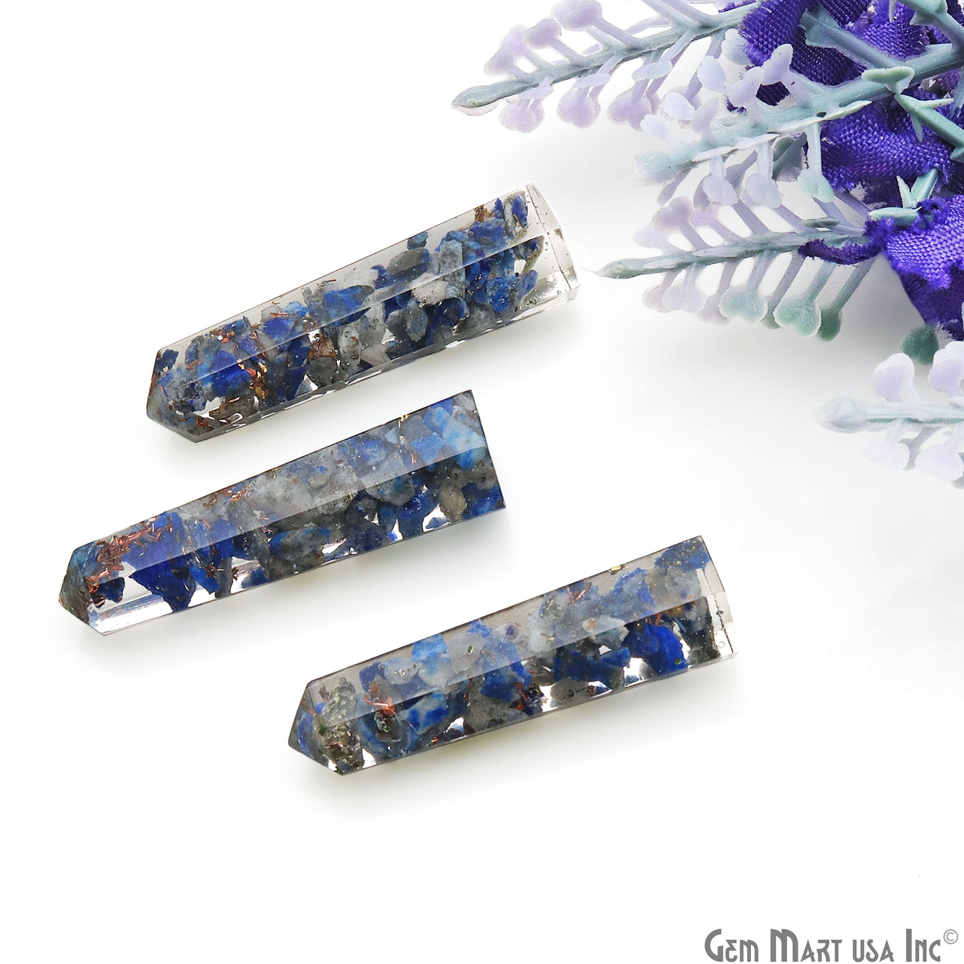 Gemstone Orgonite 35x8mm Pencil Point Pendant (Pick Gemstone) - GemMartUSA