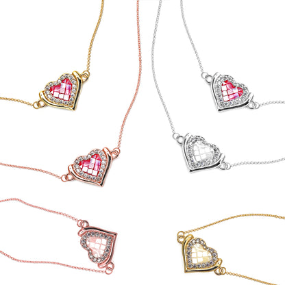 Heart Charm Pendant 18x12mm Double Bail Bracelet Charm