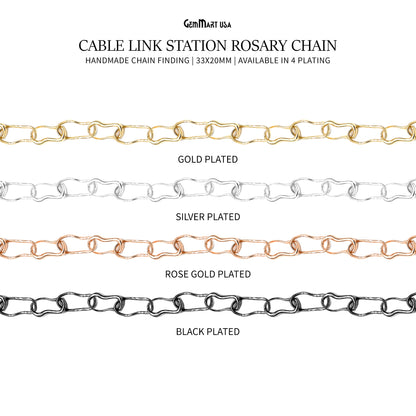 Cable Link Chain Finding Chain 33x20mm Station Rosary Chain