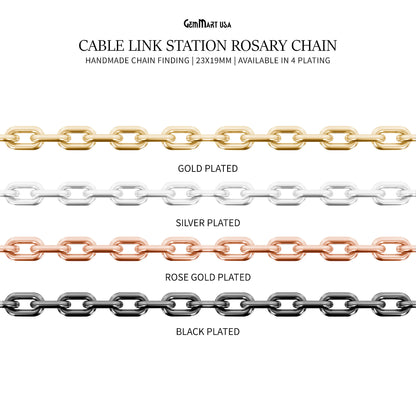 Cable Link Chain Finding Chain 23x19mm Station Rosary Chain