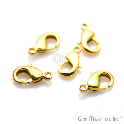 5pc Lot Gold Pendant Clasp, Pendant Hook, Pendant Lock - GemMartUSA