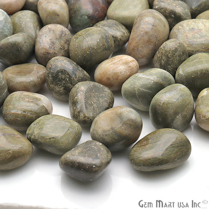 3.53oz Lot Light Green Agate Tumbled Reiki Healing Metaphysical Beach Spiritual Gemstone - GemMartUSA