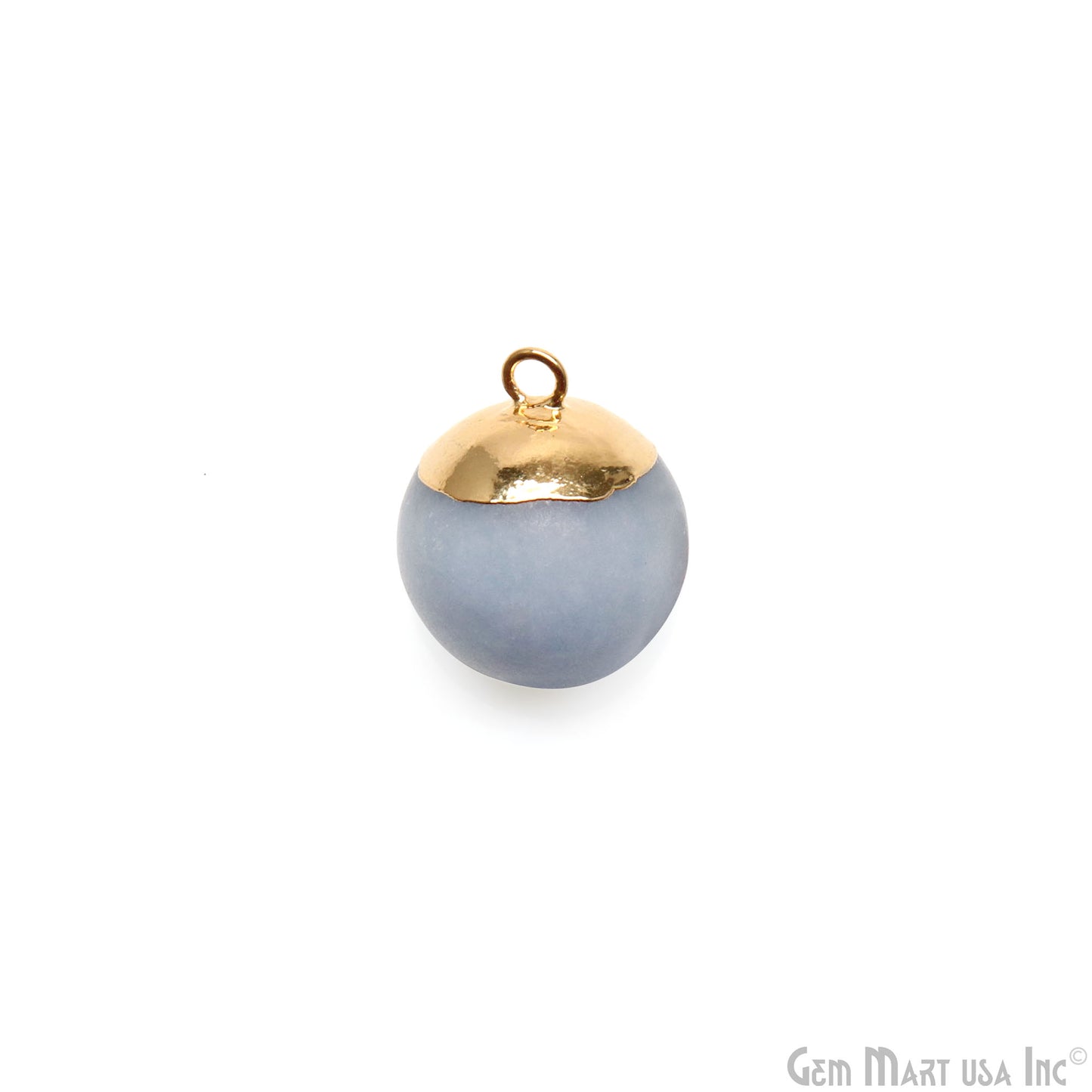 Gemstone Ball 21x24mm Gold Electroplated Single Bail Charm Ball Connector