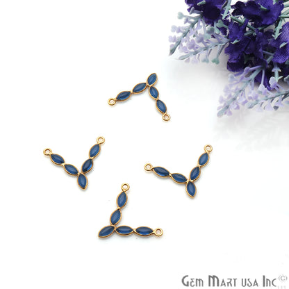 DIY Iolite 22x19mm Gold Plated Chandelier Finding Component - GemMartUSA