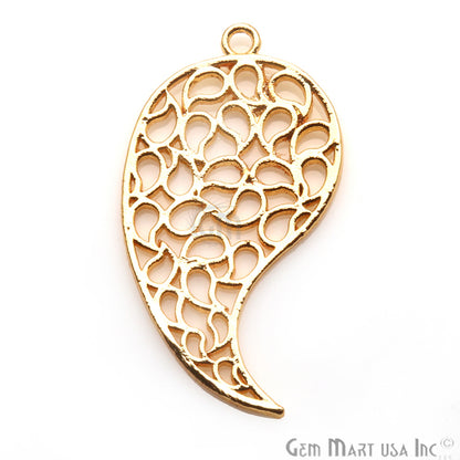 Paisley Charm 44x23mm Chandelier Finding Connector (Pick Your Metal) - GemMartUSA