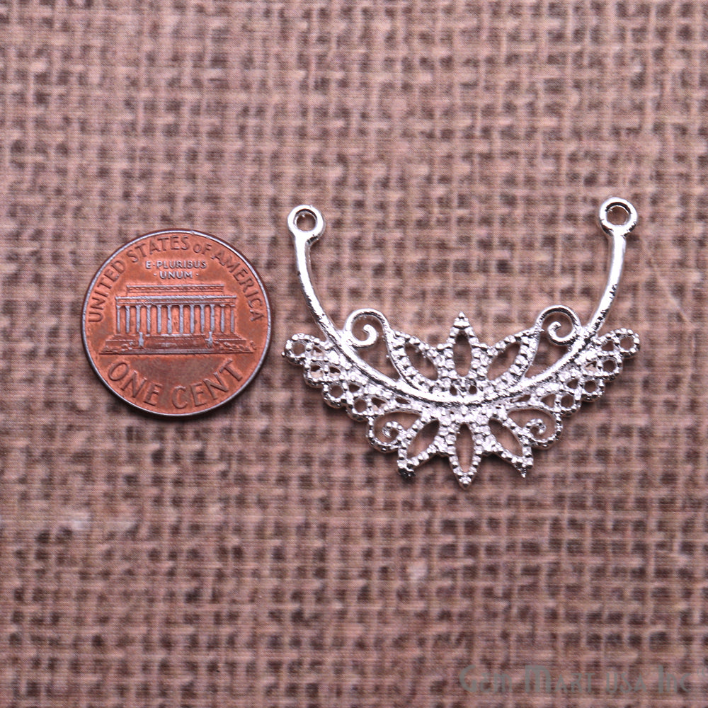 Crown Shape Findings, Filigree Findings, Findings, Jewelry Findings, 35x30mm (50058) - GemMartUSA