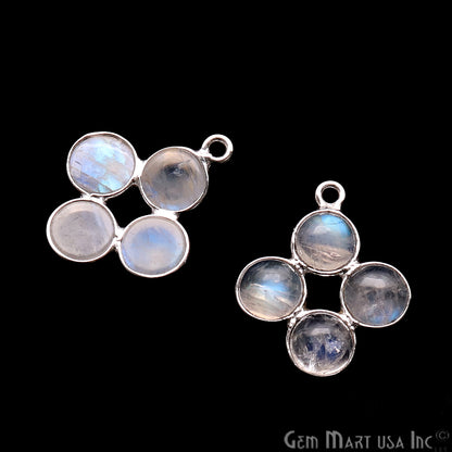 DIY Rainbow Moonstone 20x17mm Single Bail Chandelier Finding Component (Pick Your Metal) - GemMartUSA