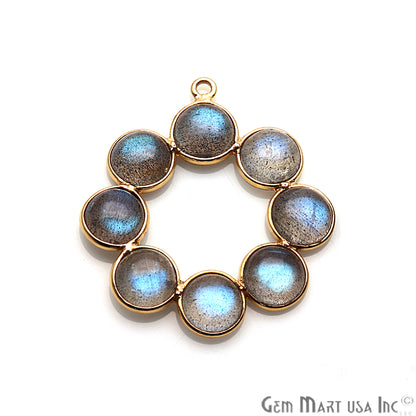 DIY Labradorite 32x29mm Gold Plated Chandelier Finding Component - GemMartUSA