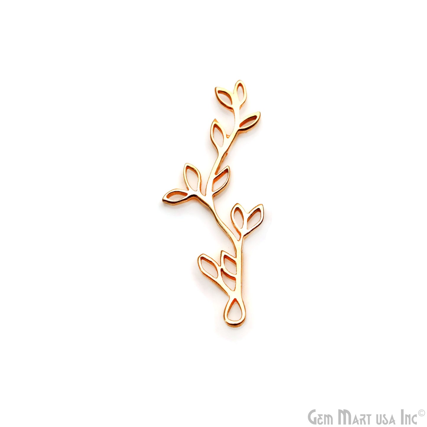 DIY Leaf Findings 40x11mm Gold Plated Filigree Findings Pendant