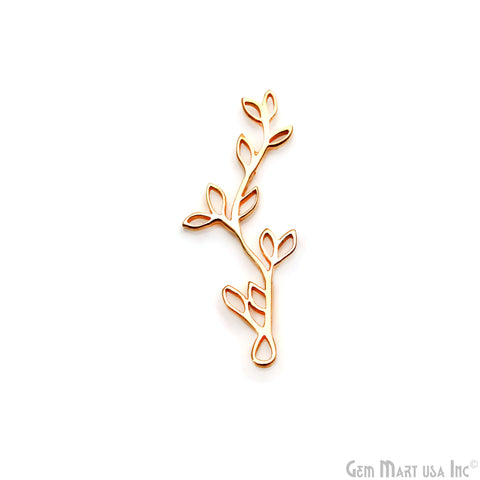 DIY Leaf Findings 40x11mm Gold Plated Filigree Findings Pendant