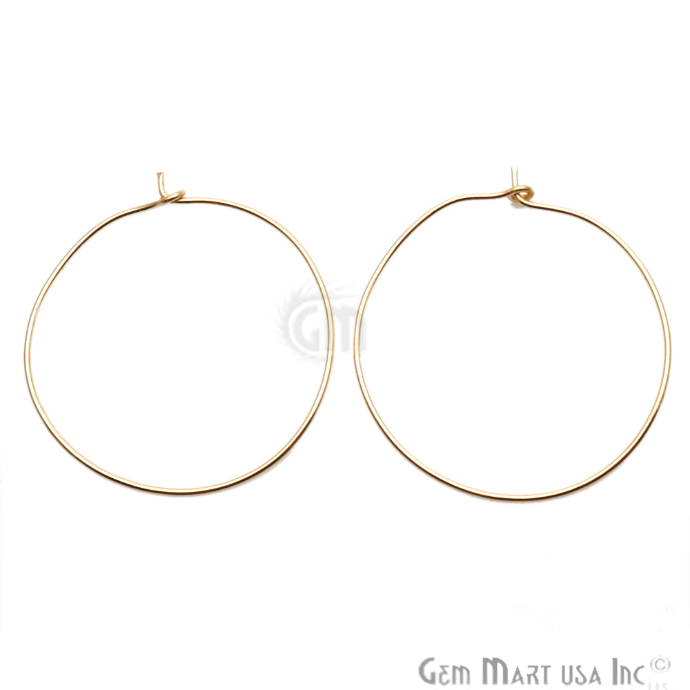 DIY Gold Plated Wire Finding Hoop Earring - GemMartUSA