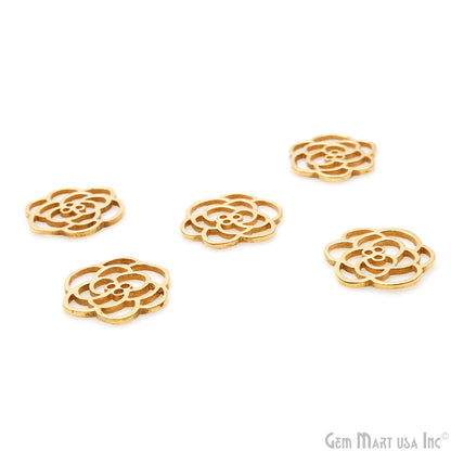 Gold Flower Findings, Filigree Flower Findings, Findings, Jewelry Findings,