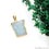 Aquamarine Free Form shape 28x18mm Gold Electroplated Gemstone Single Bail Pendant