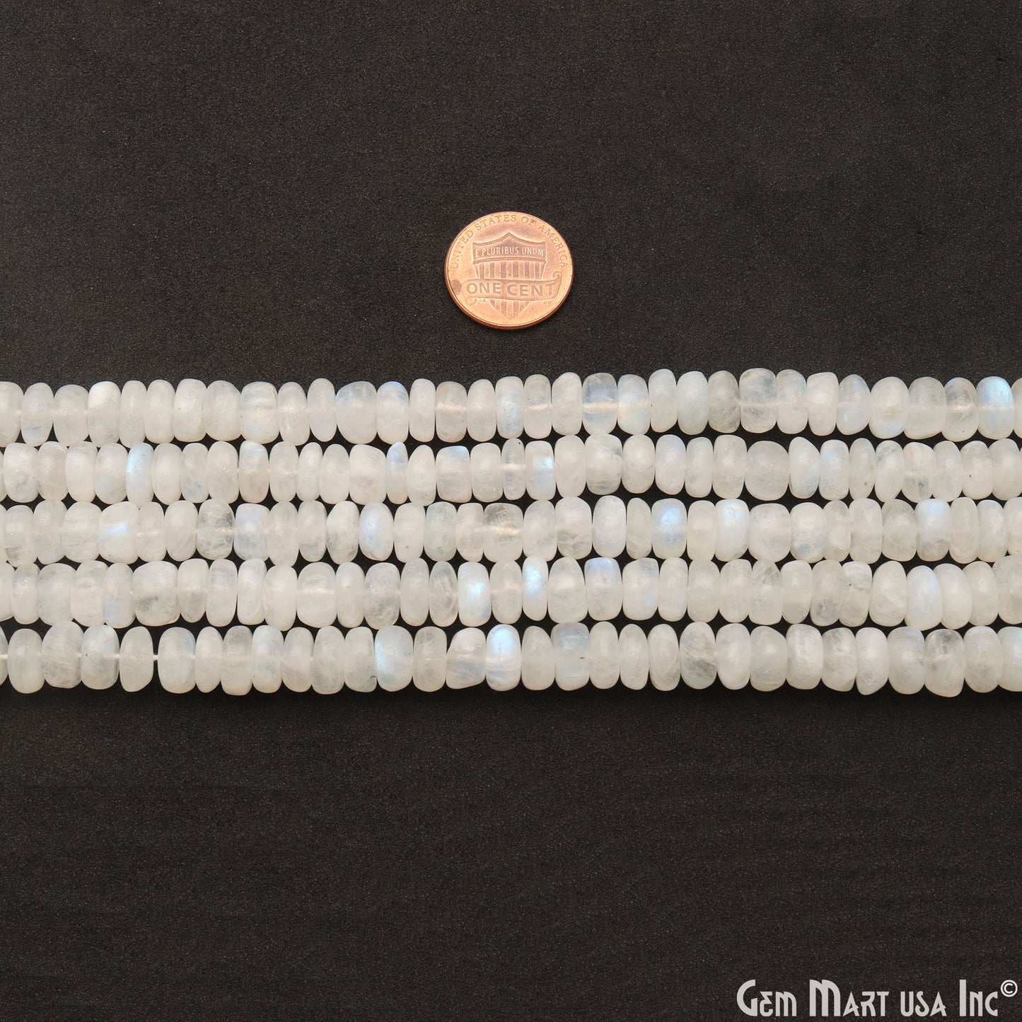 Rainbow Moonstone Cabochon Beads, 13 Inch Gemstone Strands, Drilled Strung Briolette Beads, Cabochon Shape, 8-9mm