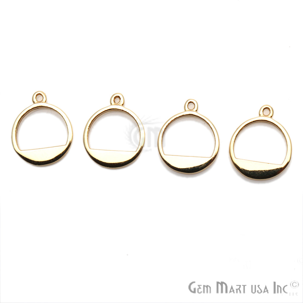 Round Finding, 14x11mm Gold Finding, Filigree Findings, Bracelets Charm - GemmartUSA