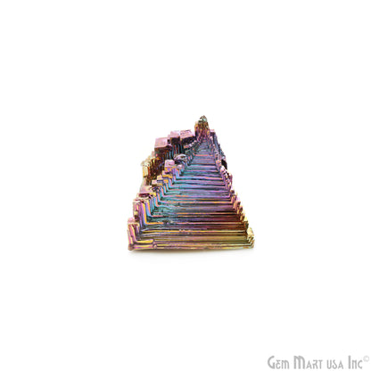 Bismuth Crystal Rainbow Bismuth XXL Crystal Cluster Display Specimen Mineral Decor Pyramid Teaching Tools Stone Educational Rock Peacock Ore