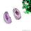 Geode Druzy 33x16mm Organic Silver Electroplated Single Bail Gemstone Earring Connector 1 Pair