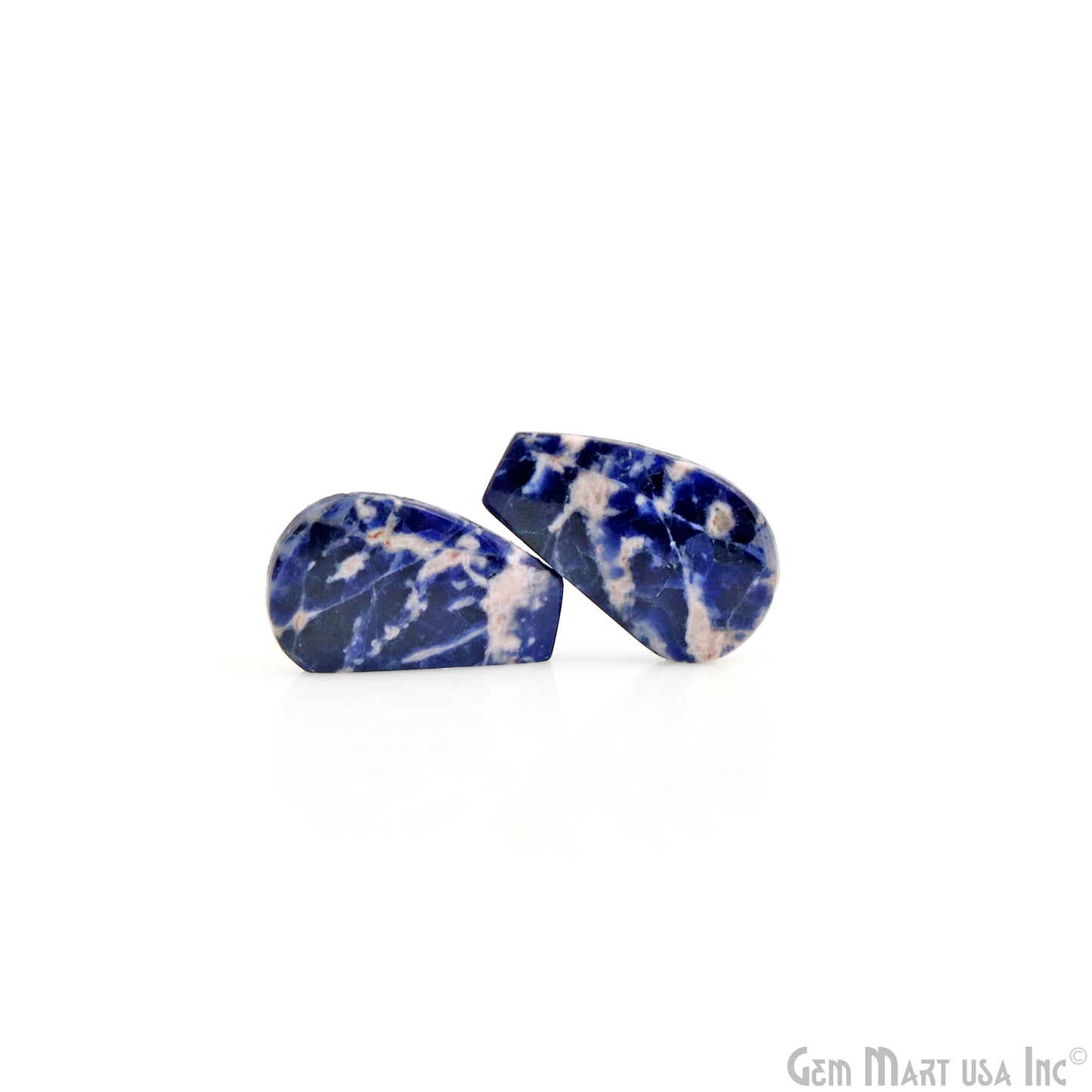 Sodalite Freeform Shape 30x13mm Loose Gemstone For Earring Pair