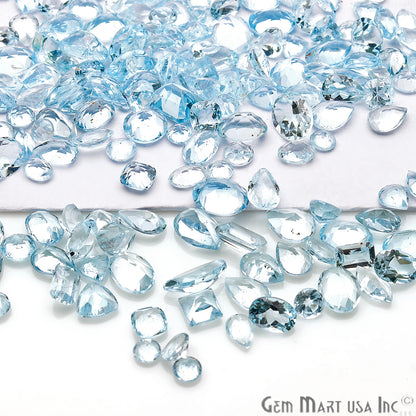 50 Carat Blue Topaz Mix Shape Wholesale Loose Gemstones - GemMartUSA