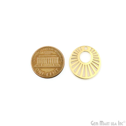 Oval Shape Metal 20x17.8mm Filigree Finding Charm Connector