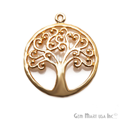 Tree of Life Finding 27x24mm Charm Connector (Pick Your Metal) - GemMartUSA