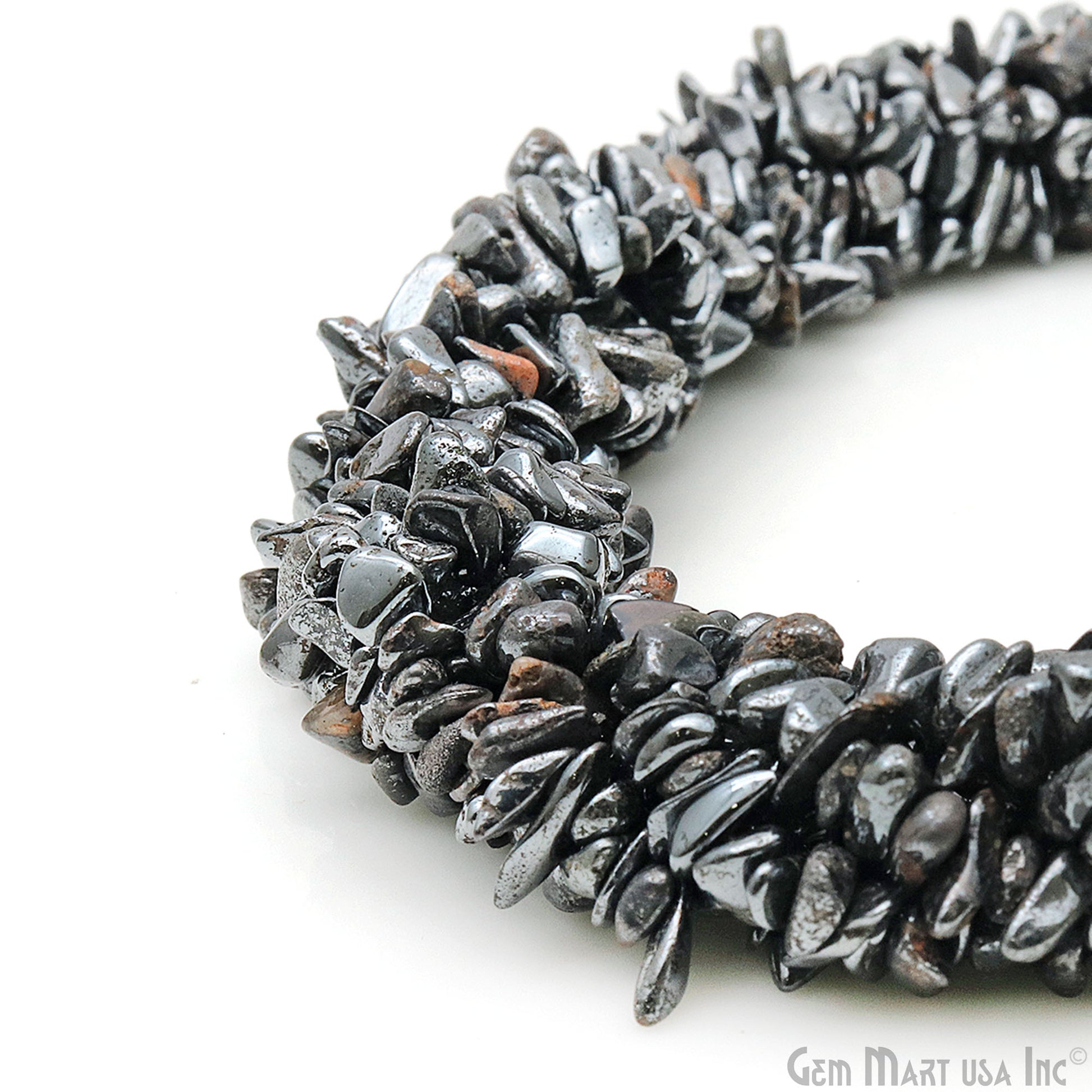 Natural Hematite Gemstone Chip Beads, 34 Inch Full Strand (762215333935)