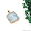 Aquamarine Free Form shape 29x23mm Gold Electroplated Gemstone Single Bail Pendant