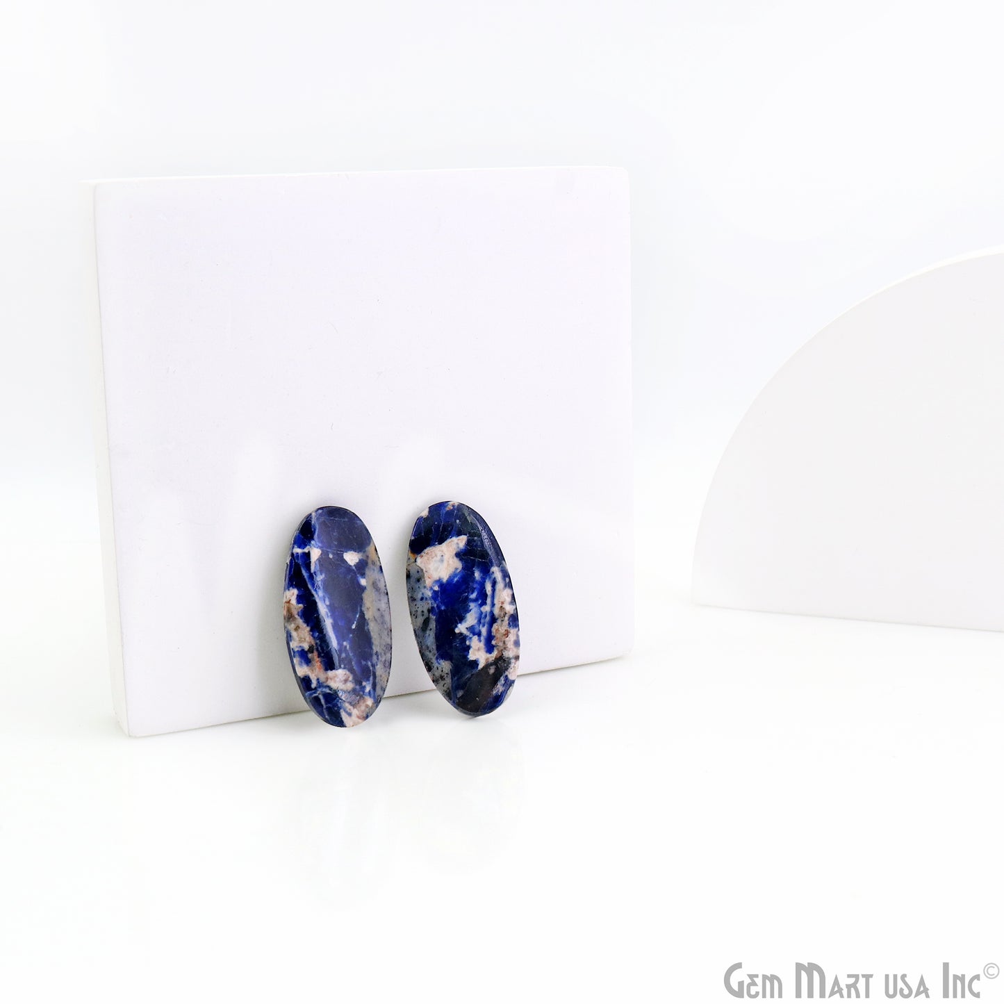 Sodalite Oval Shape 30x15mm Loose Gemstone For Earring Pair