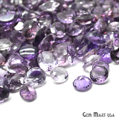 100Cts Big Size Wholesale Amethyst Mix Shape 20-10mm Loose Gemstones - GemMartUSA