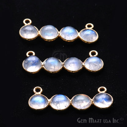 DIY Rainbow Moonstone 28x10mm Double Bail Chandelier Finding Component (Pick Your Metal) - GemmartUSA